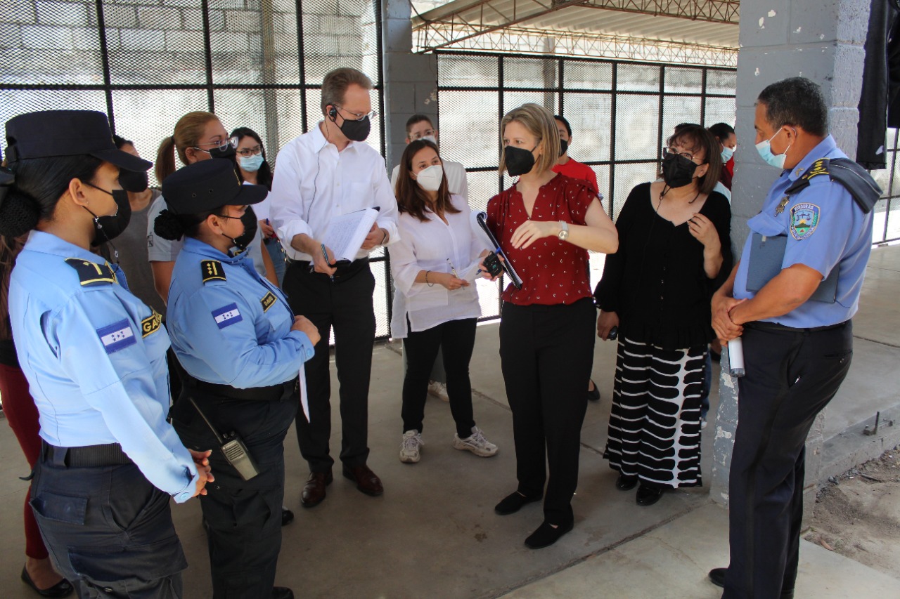 Prof. Michel, Prof. Koetzle, and Prof. Mellow in prison visit in Honduras