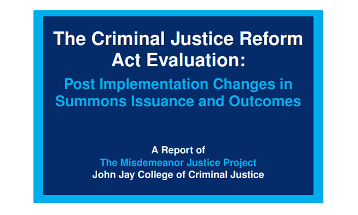 Cover image for Impact of NYC's Criminal Justice Reform Act