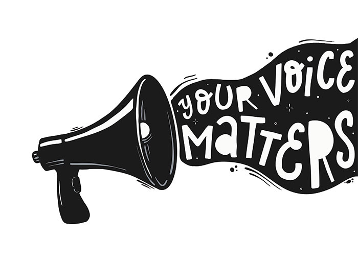 Your voice matters megaphone