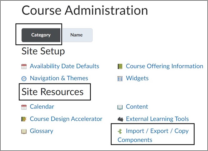 Import/Export/Copy Components Link