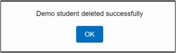 Demo Student is deleted successfully. 