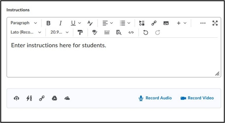 Assignment Instruction Text Editor 