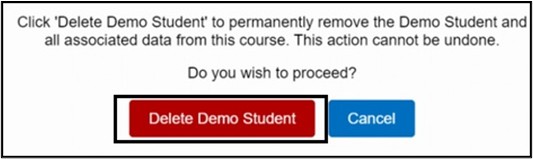 Select Delete Demo Student. 