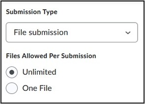 Image of Submission Type Box. 