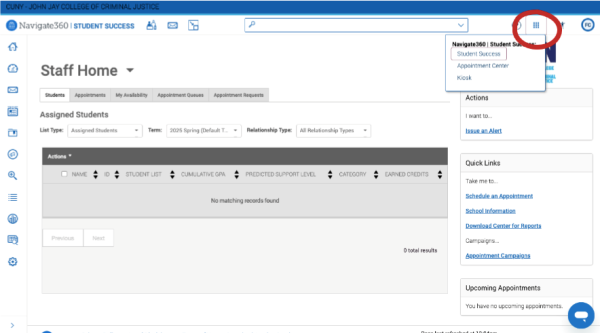 navigate staff screenshot