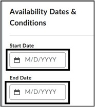 Image of Start and End Date 