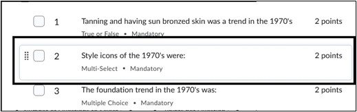 Image of Edit Quiz Question.