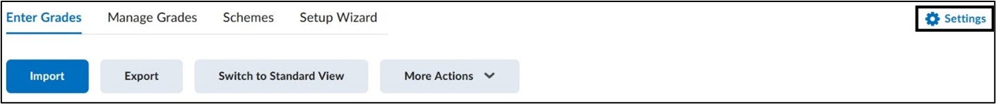 Image of Grades Settings