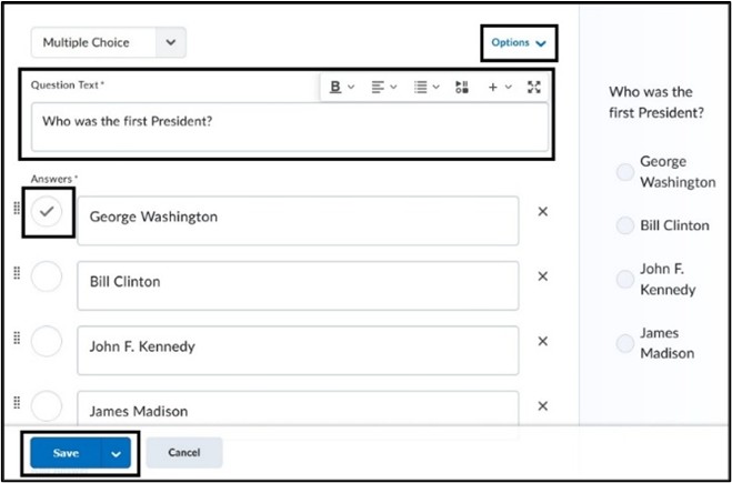 Image of Multiple-Choice Question. 