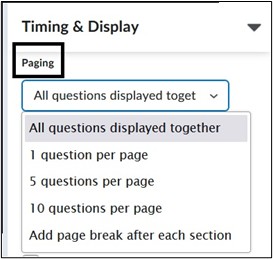 Image of Quiz Paging. 