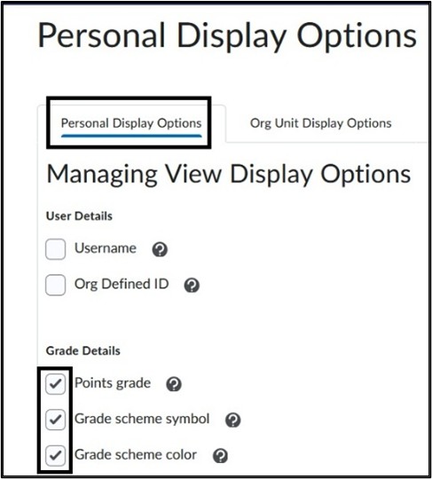 Image of Personal Display Options 
