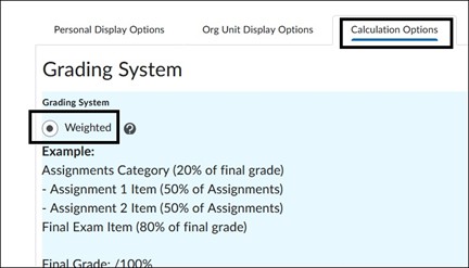 Image of Weighted Grade System 