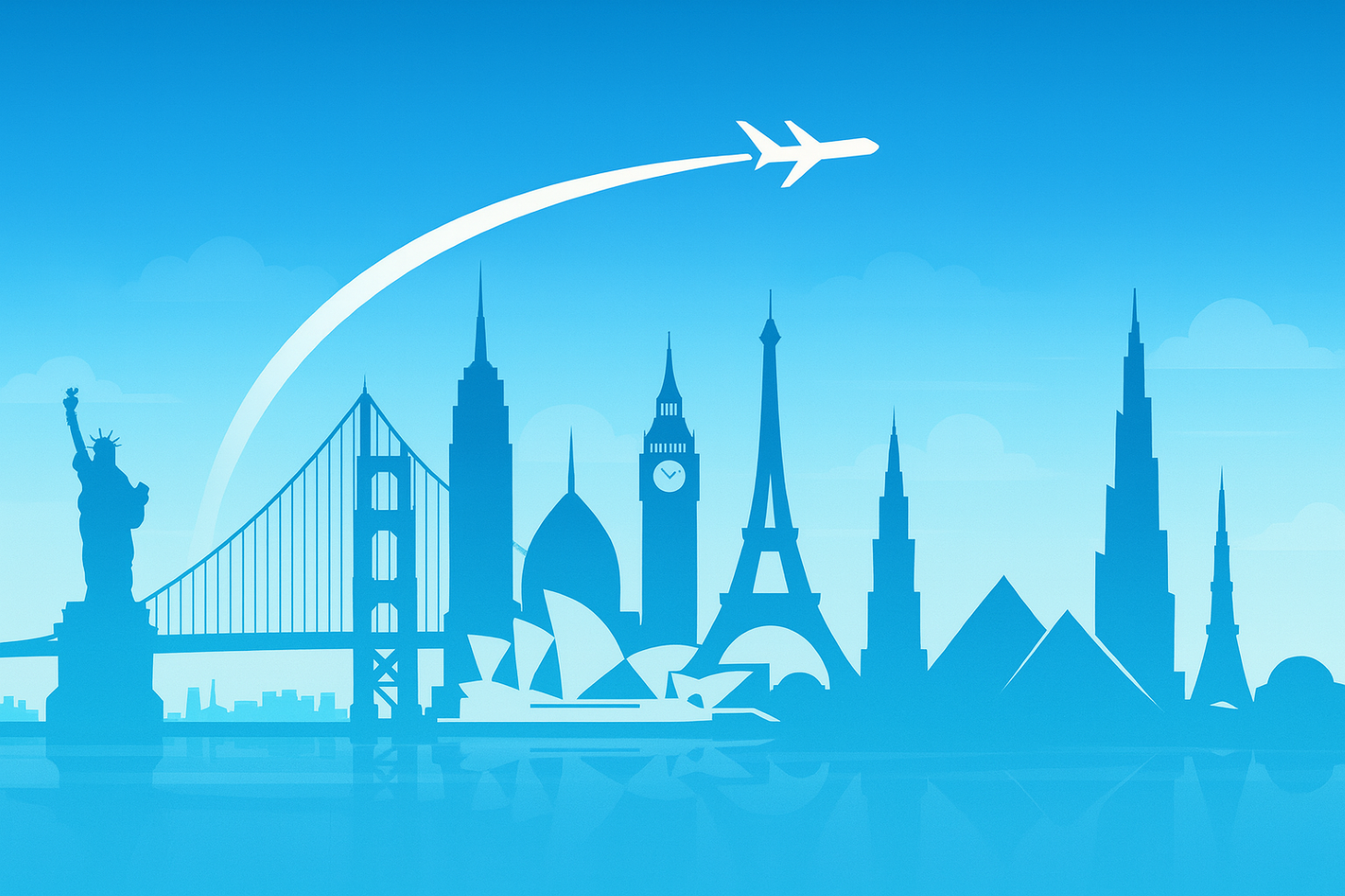 GlobalLandmarksinCyanSkyline001