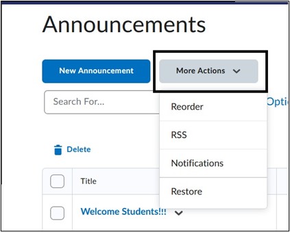 Image of More Actions. 