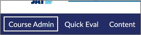 Image of Course Admin link on Course navbar. 