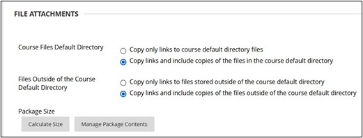Image of File Attachments selections 