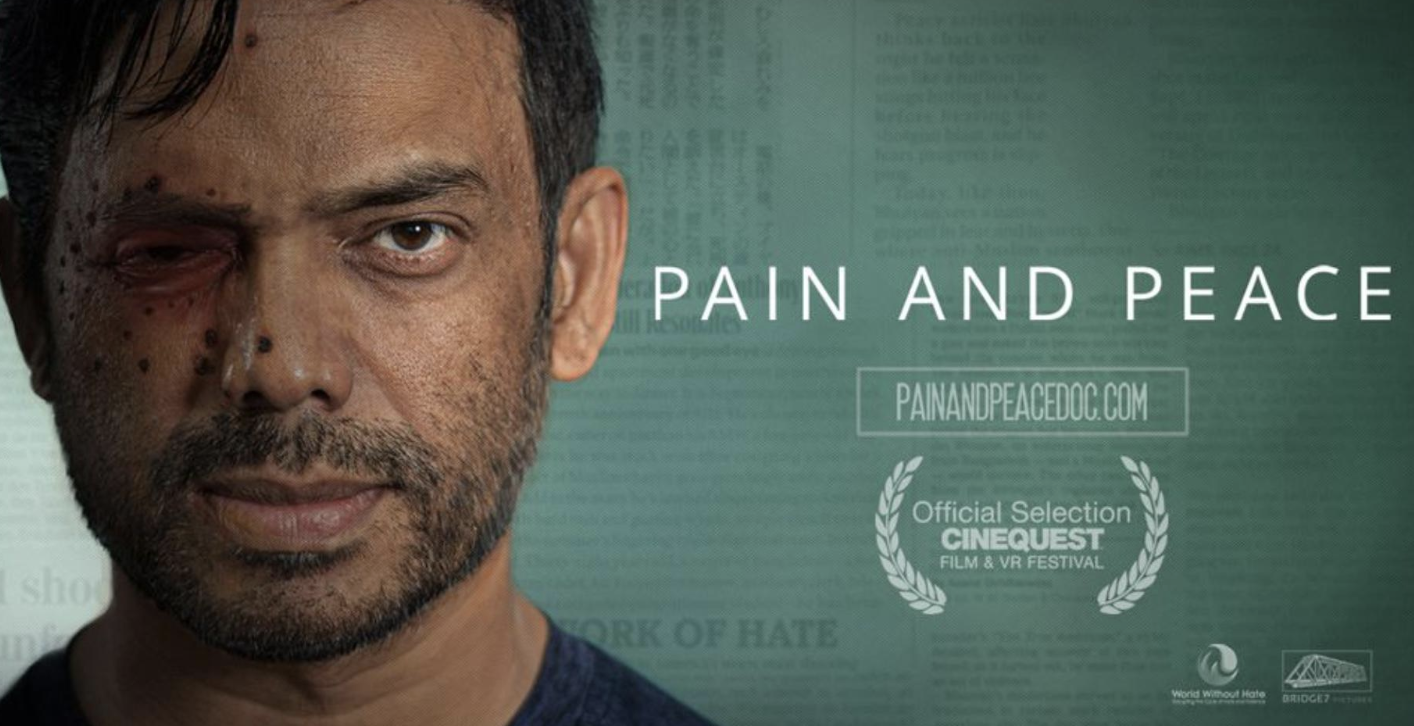 Poster for documentary, Pain and Peace