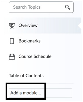 Image of Add Module Button.