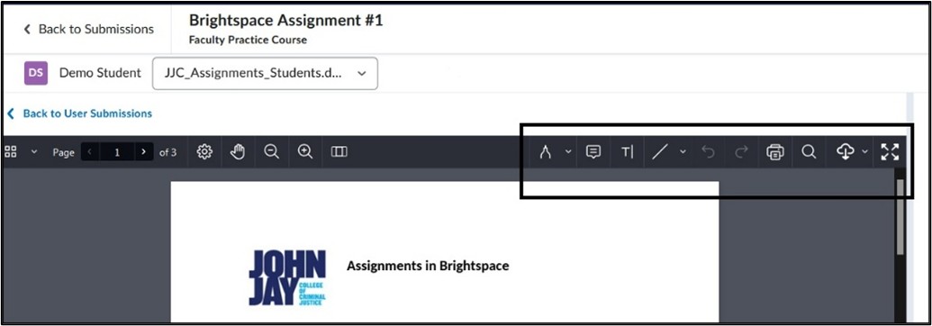Image of Annotation Tool bar. 