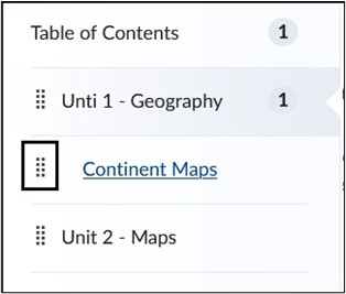 Image of Drag and Drop Tile for a Module. 