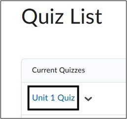 Image of Quiz Title link. 