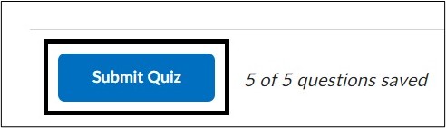 Image of Submit Quiz Button. 