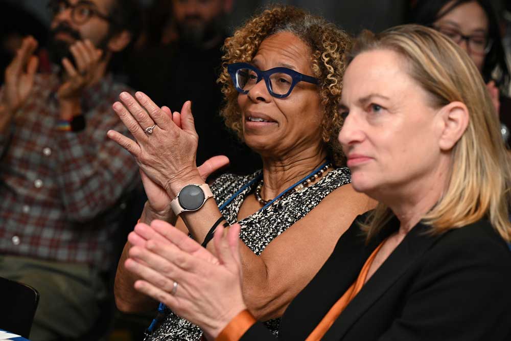 President Karol Mason and Provost Allison Pease at BRAVO 2025 event