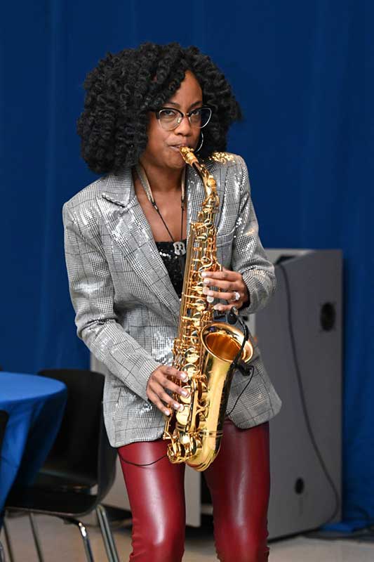 saxophon player at BRAVO 2025 event