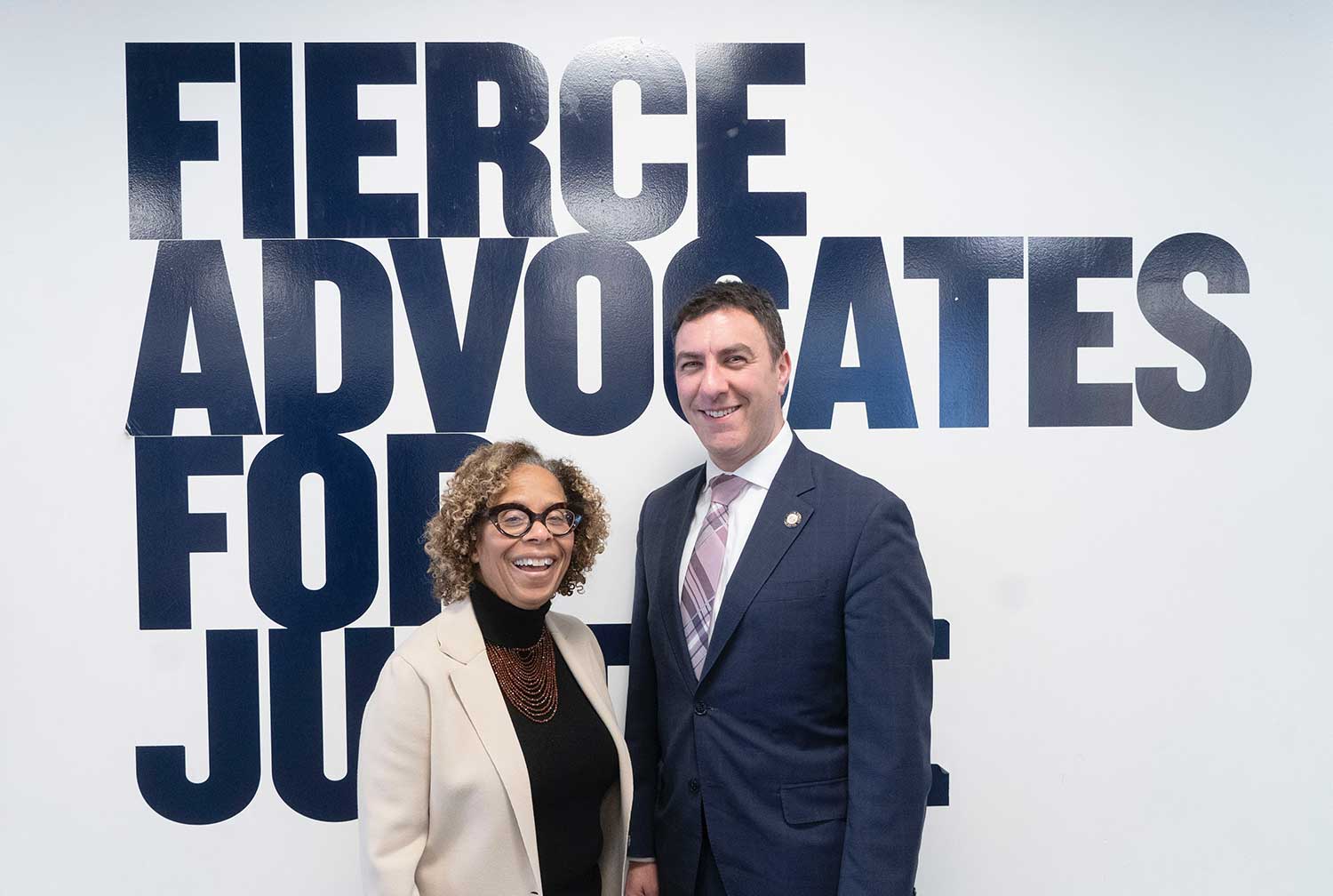 President Mason posing with Councilmember Dinowitz