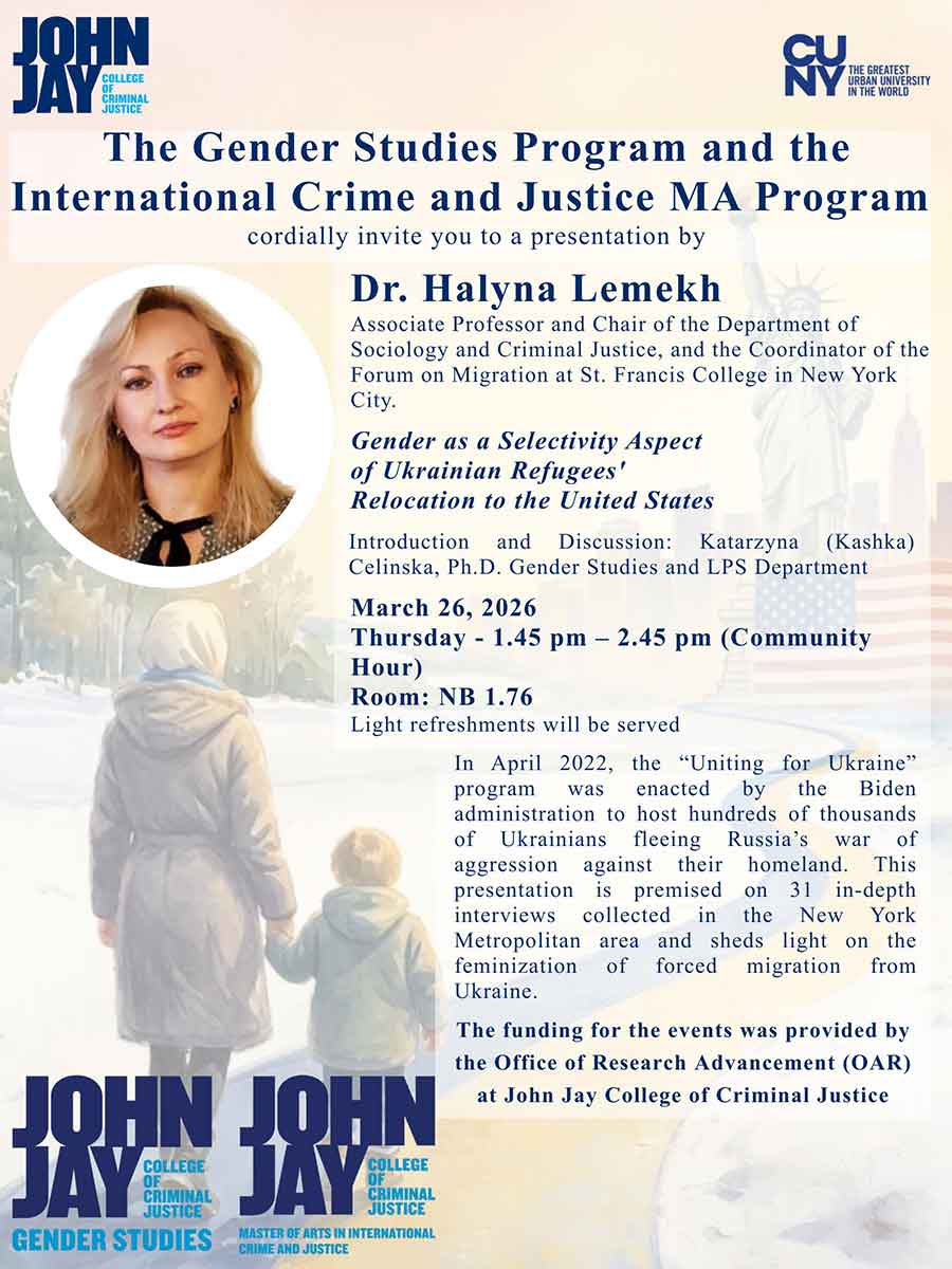 Flyer for Dr. Halyna Lemekh Talk March 26