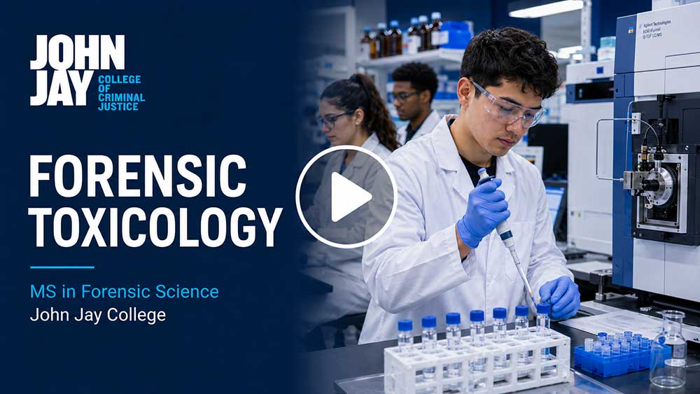 Play video: Inside the Toxicology Lab: Explore the laboratory spaces and instrumentation used for forensic toxicology training and research, including drug testing and alternative biological matrices.