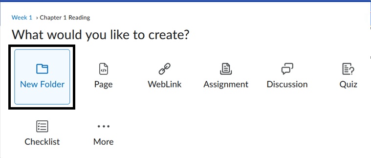 What would like to create pop up window with the New Folder icon highligted
