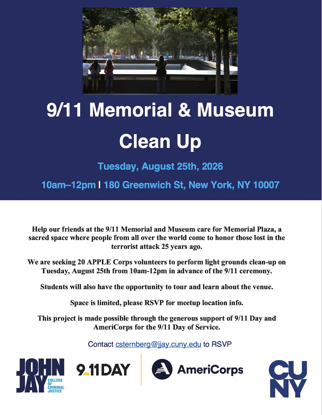 9/11 memorial cleanup flyer