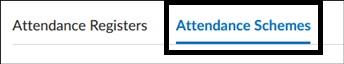 Attendance Schemes link.