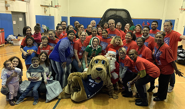 Group of volunteers at the Children's Holiday Party 