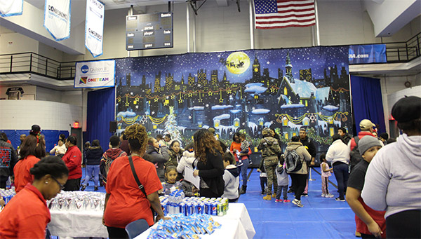 A festive holiday scene