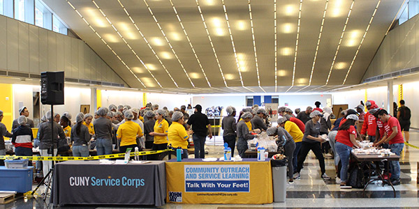 Members of COSL, CUNY Service Corps, AmeriCorps and the Red Hook Community Justice Center volunteered for the event