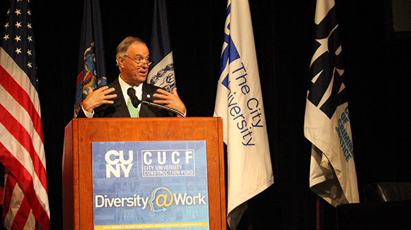 Félix V. Matos Rodríguez, CUNY Chancellor connecting with the audience