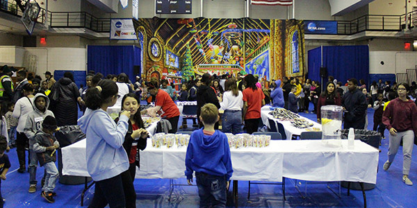 Scene from John Jay's Annual Children's Holiday Party