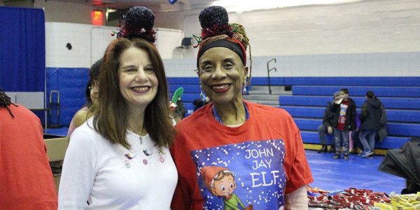 John Jay Volunteers at the Annual Children's Holiday Party
