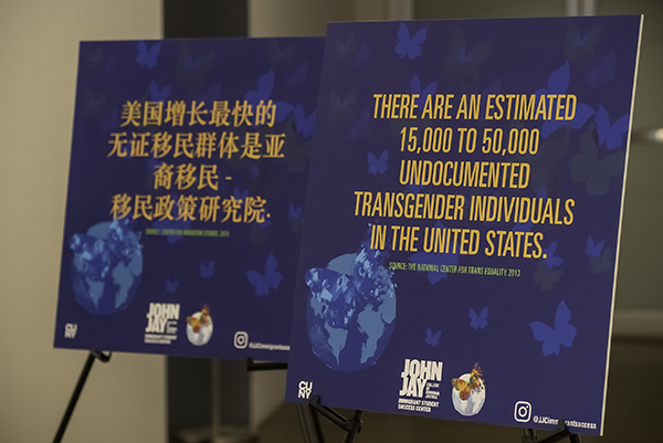 Powerful immigrant facts that were placed around the room