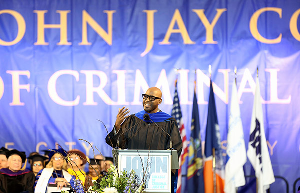 Karamo Brown delivering his keynote address