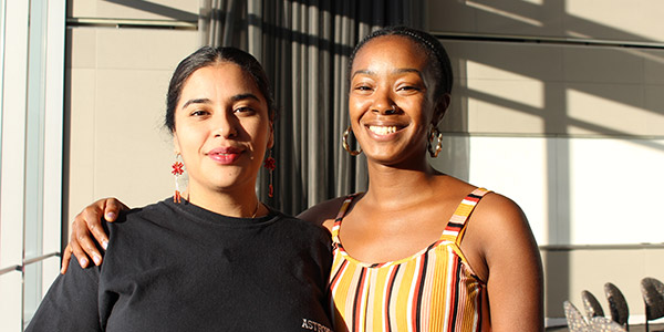 (left to right) presenters Angelica Lara and Cheyenne Wyzzard-Jones
