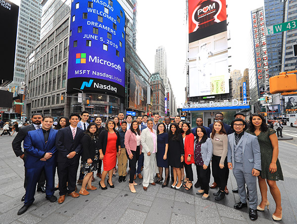 John Jay Students and Dreamers at NASDAQ