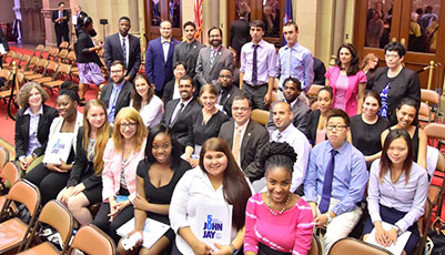 PRISM students in Albany at New York State Capitol