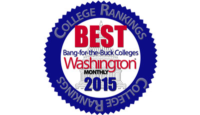 Logo for College Ranking Best Bang-for-the-Buck Colleges 2015