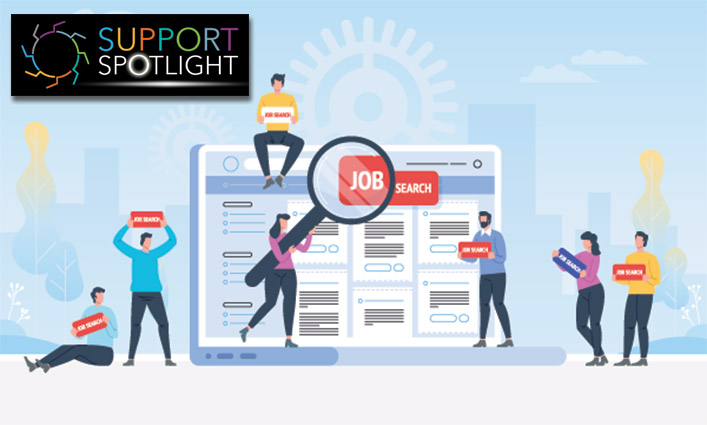 illustration of people searching for jobs