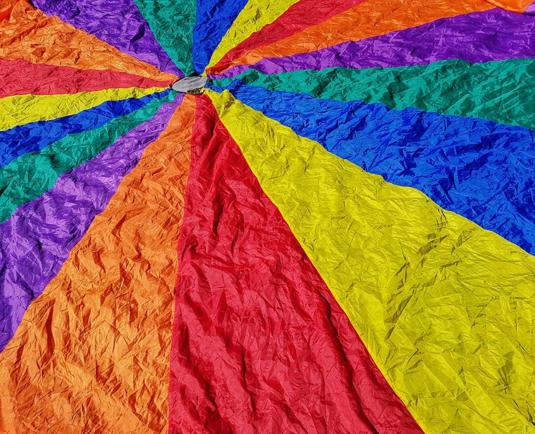Blanket in rainbow colors