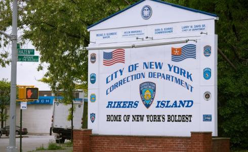 Rikers Island Sign