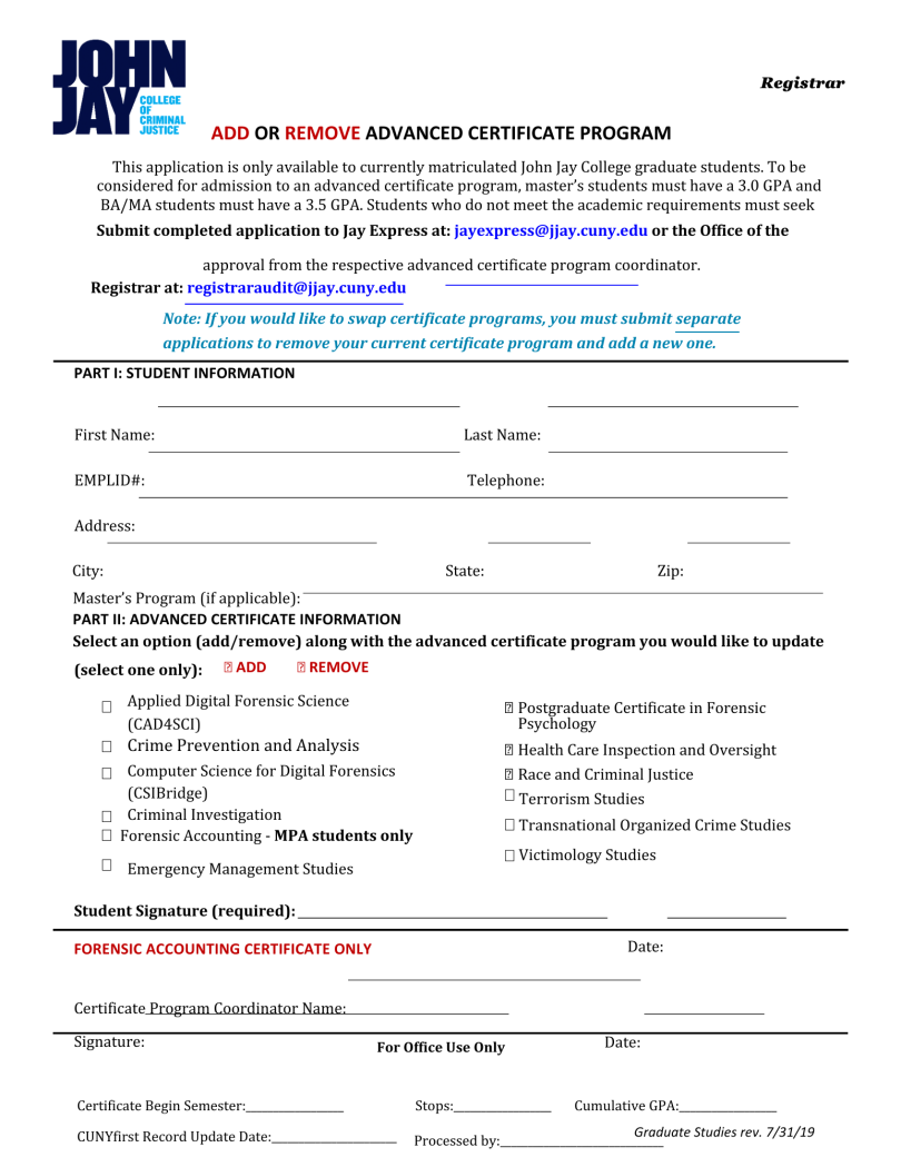 Advanced Certificate in Transnational Organized Crime Studies (ACTOCS ...